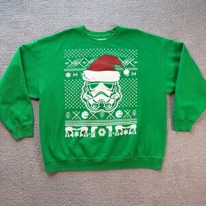 Star Wars Stormtrooper Santa Ugly Christmas Sweater Green Mens 2XL Sweatshirt